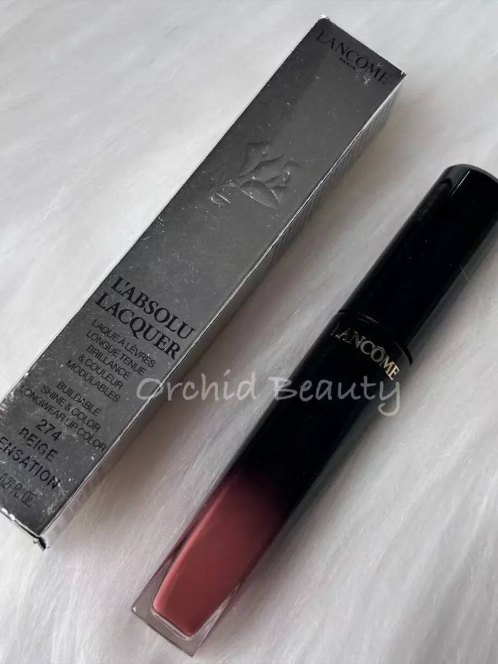 Lancome l'absolu Longwear Lip Lacquer~274 Beige Sensation~Full Size~New In Box